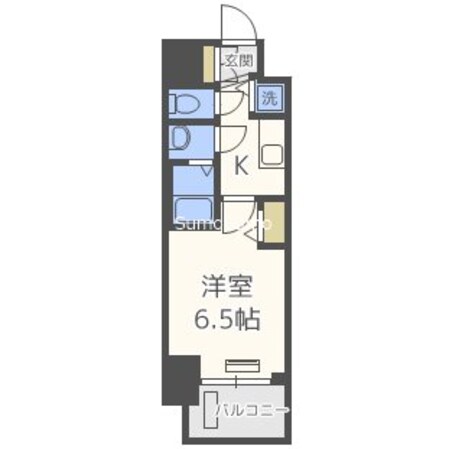 難波駅 徒歩7分 9階の物件間取画像